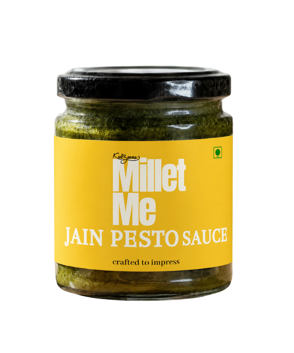 Jain Pesto Sauce | Basil & Nutty | No Onion Garlic Millet Me