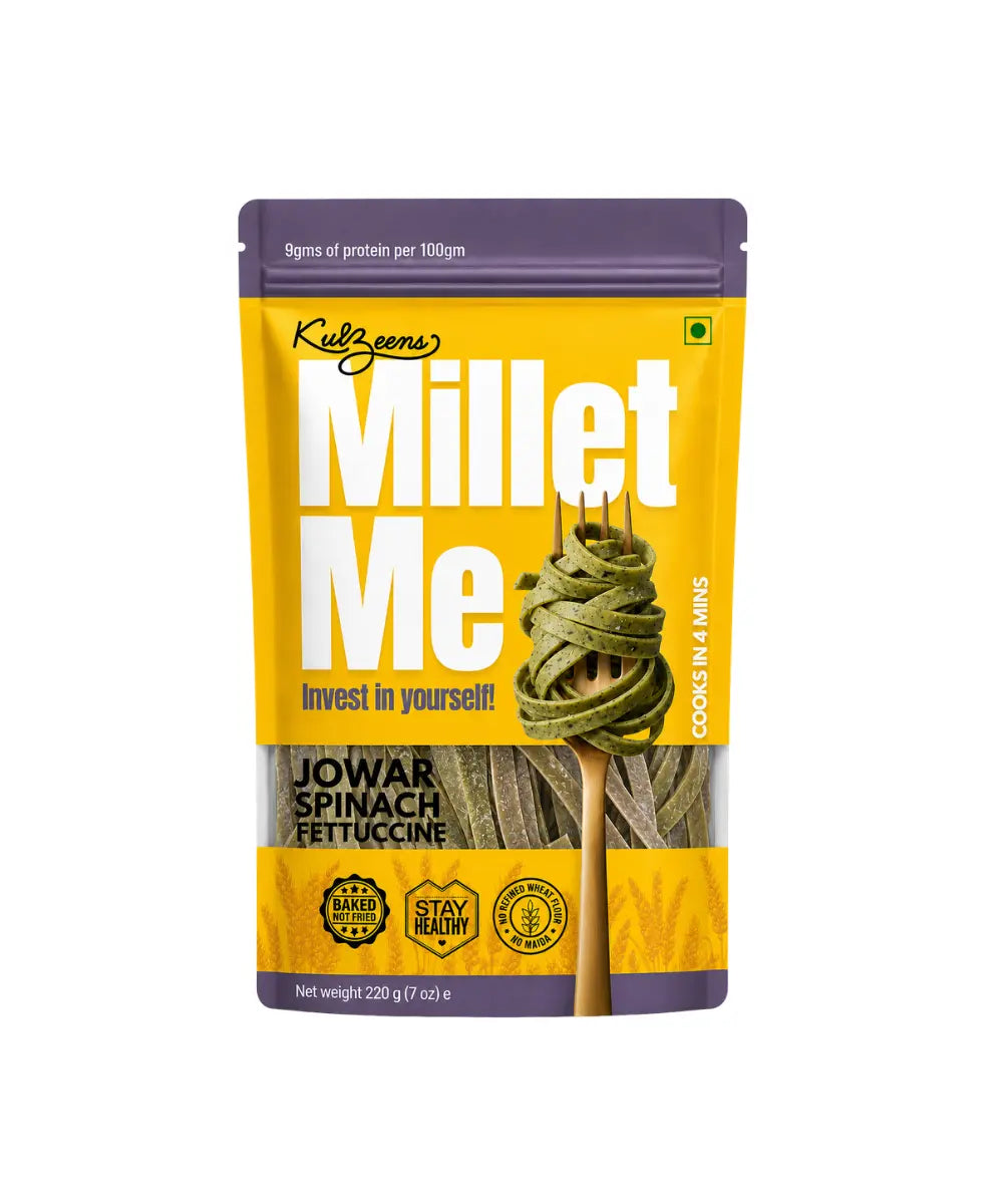 Jowar Spinach Fettuccine Kuizeens