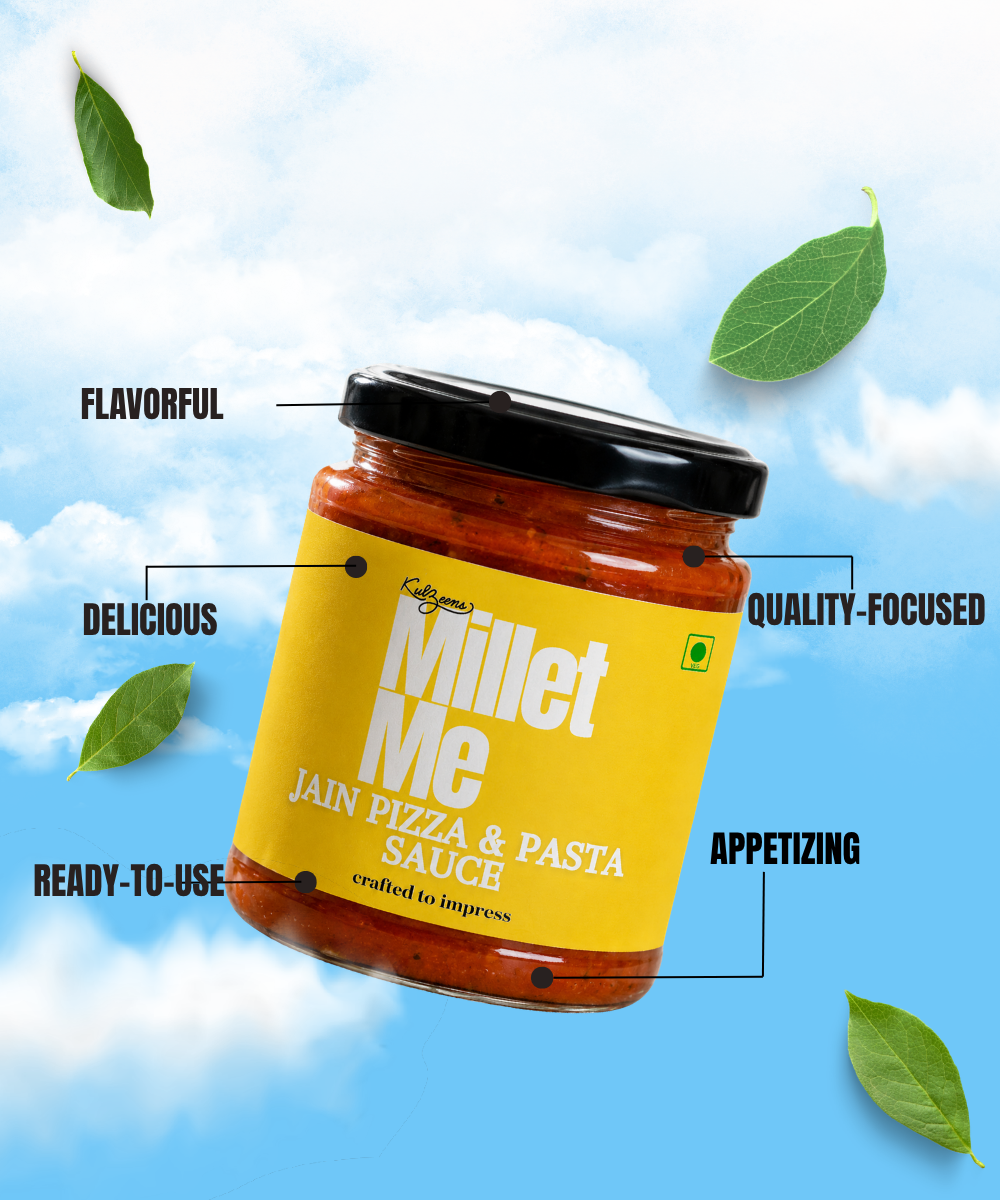 Jain Pizza Pasta Sauce | No Onion No Garlic Millet Me