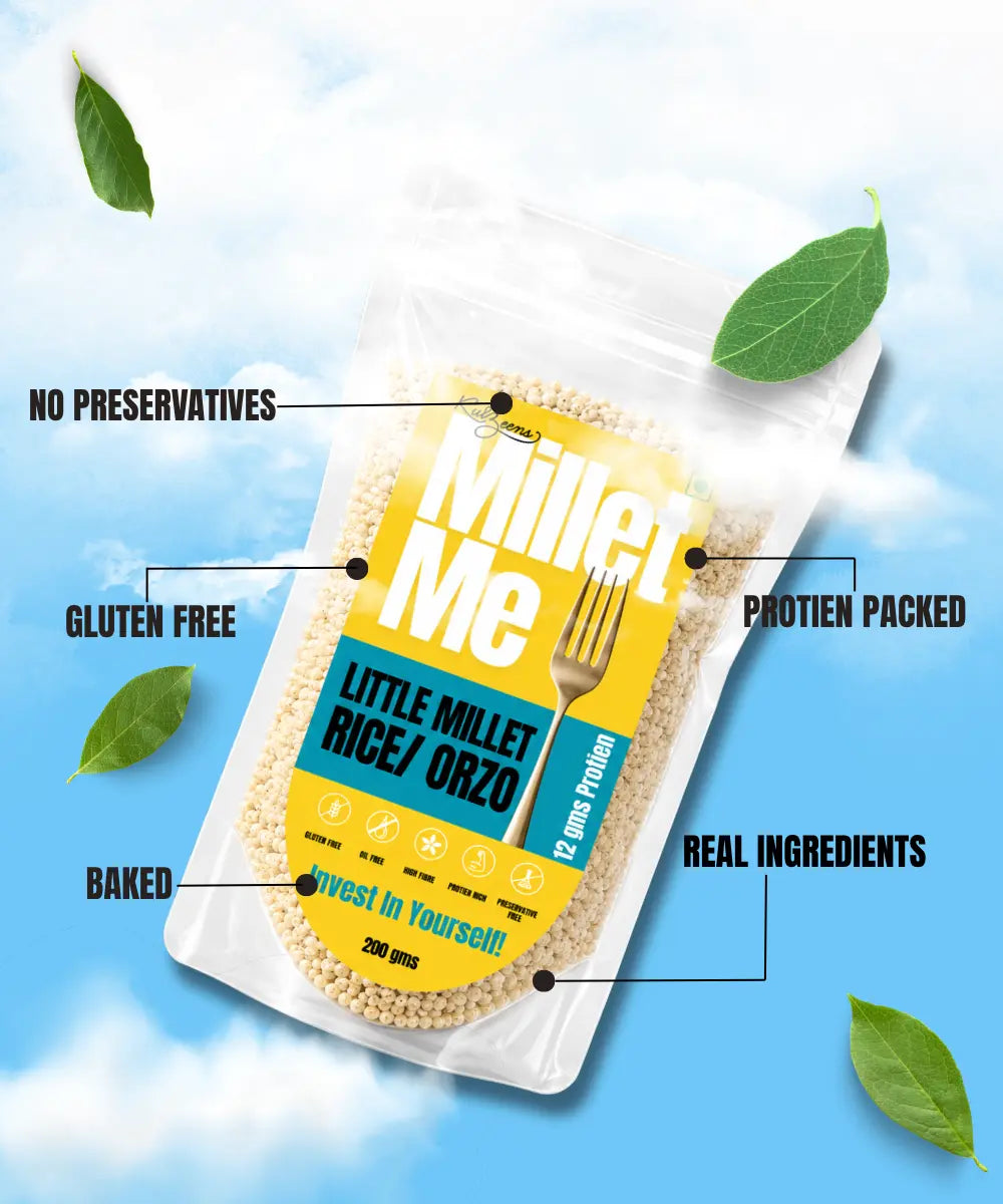 Little Millet Orzo | Gluten-Free Healthy Millet Pasta Alternative Kuizeens