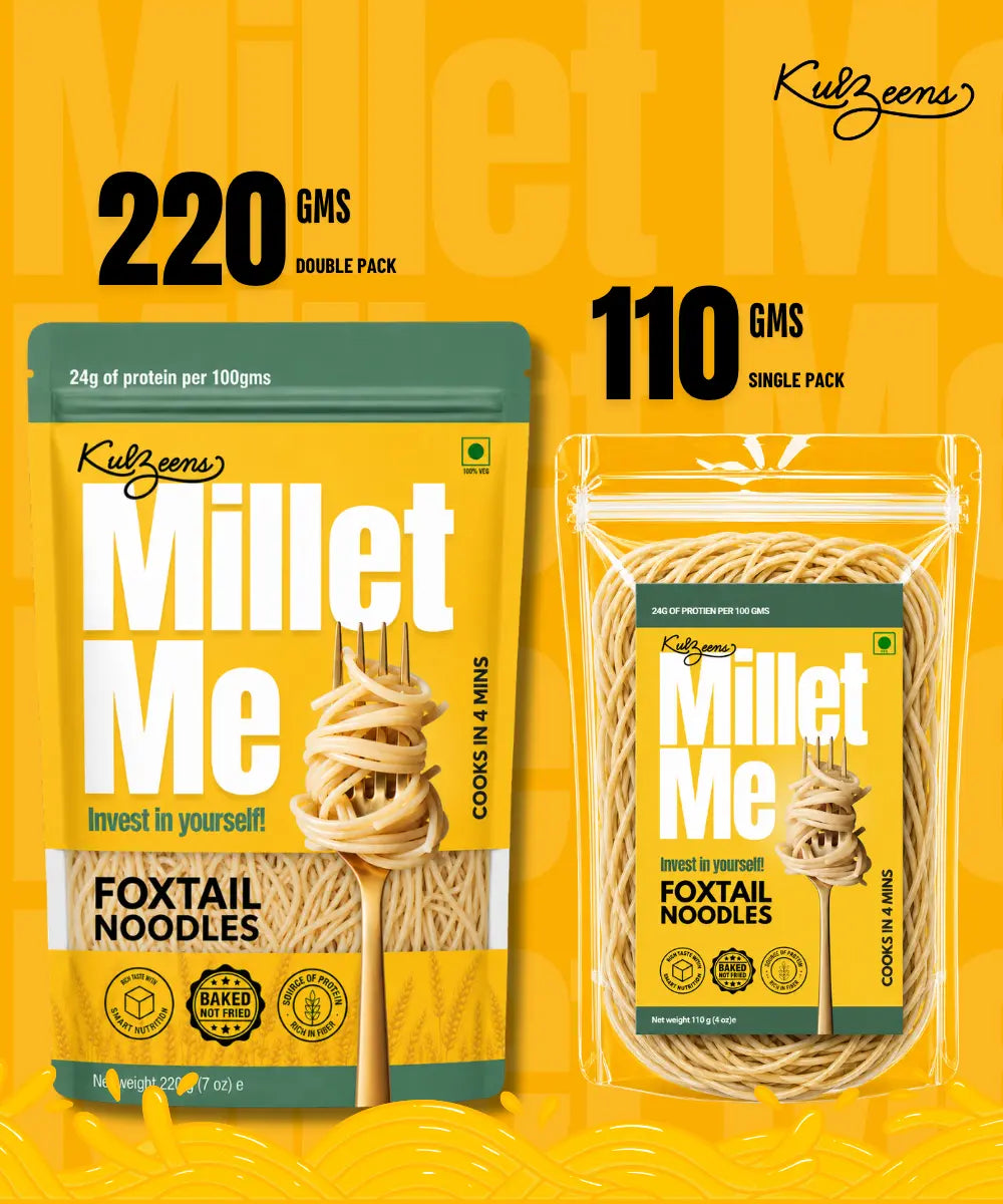 Foxtail Millet Noodles | Low GI & Diabetic Friendly Kuizeens