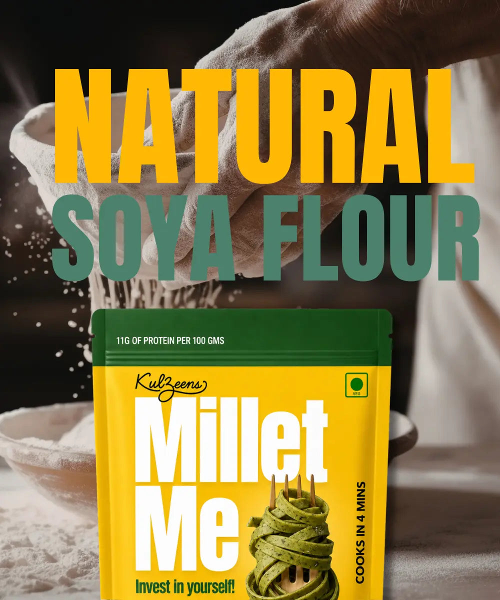 Soya Spinach Fettuccine | High Protein & Iron Rich Kuizeens