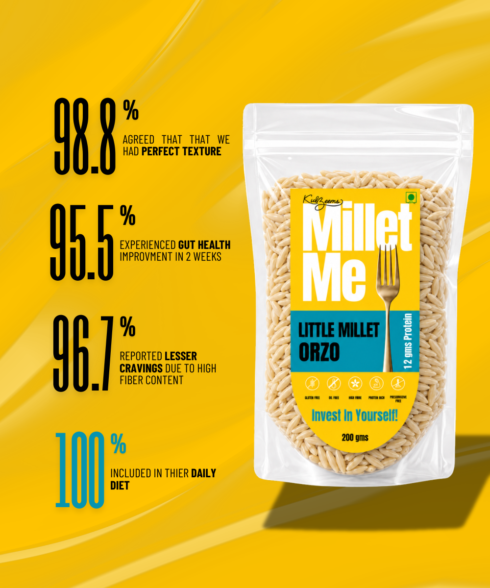 Little Millet Orzo | Gluten-Free Healthy Millet Pasta Alternative Millet Me