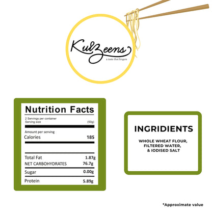 Whole Wheat Noodles | 100% Atta & High Fiber