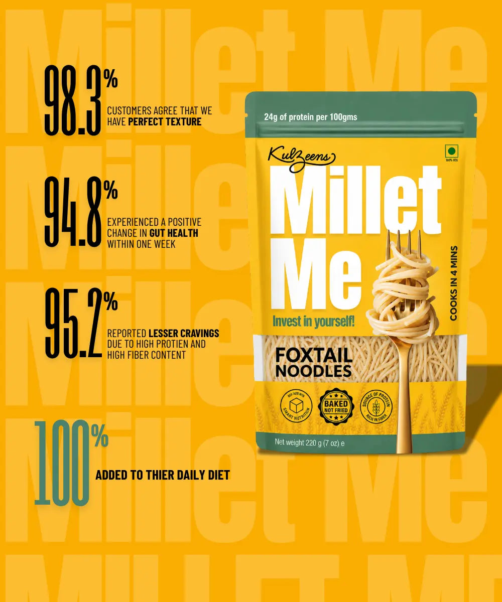 Foxtail Millet Noodles | Low GI & Diabetic Friendly Kuizeens