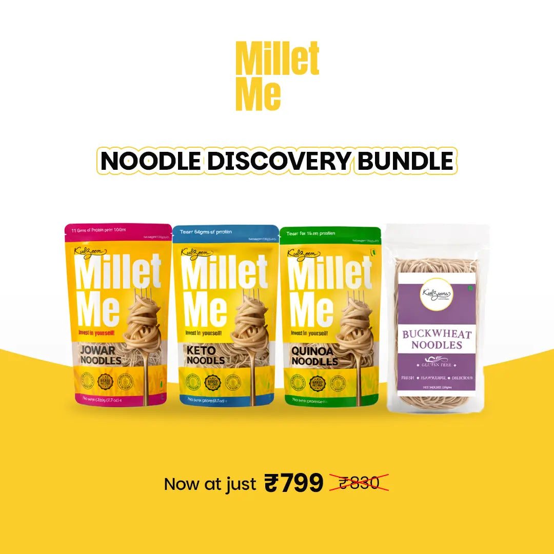 Millet Me noodle discovery bundle four different millet noodle varieties