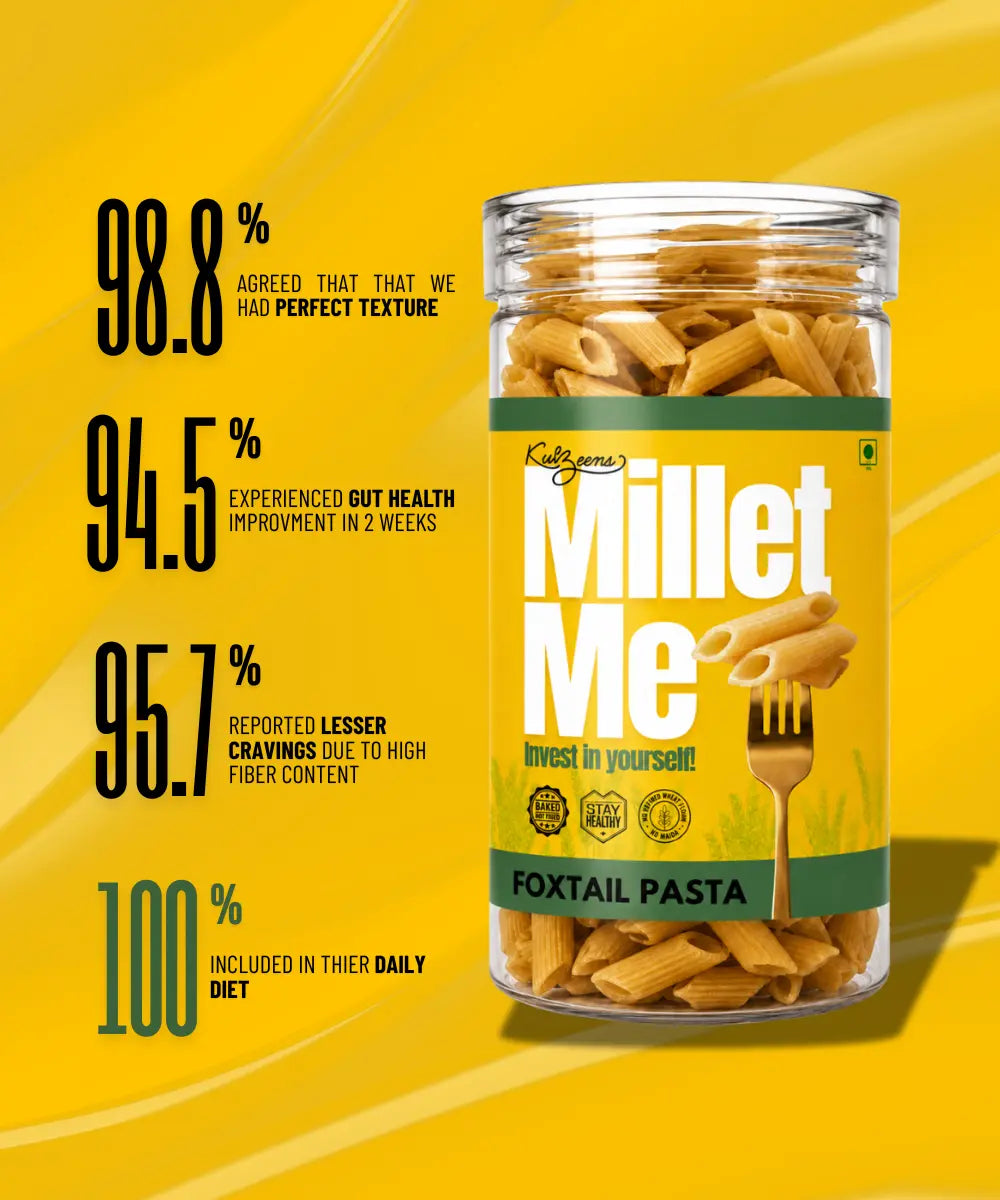 Foxtail Millet Pasta | Low GI & Diabetic Friendly Kuizeens