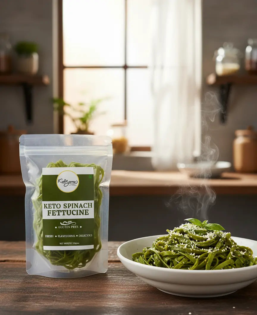 Spinach Keto Fettuccine Kuizeens