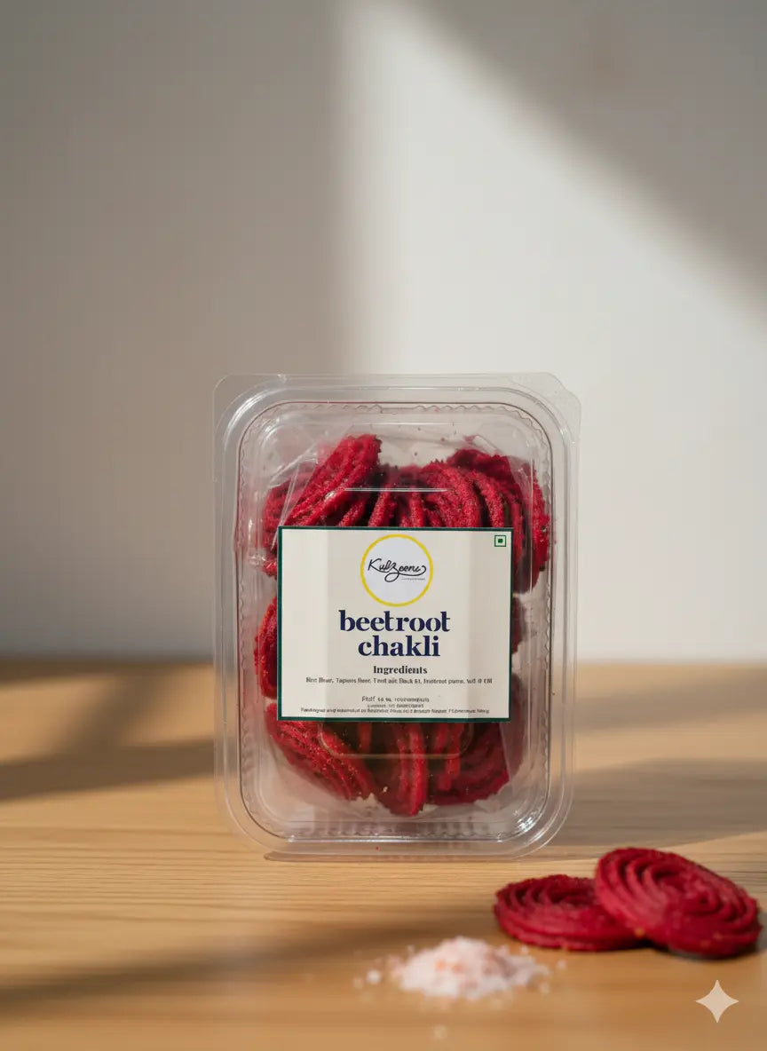 Beetroot Chakli | Healthy Roasted Murukku Kuizeens